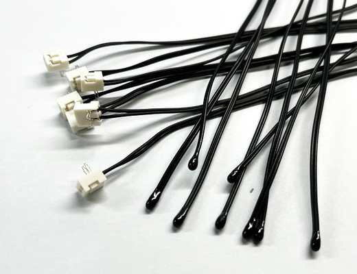 Mini Epoxy Precision NTC Thermistor Dengan PVC Twin Insulated Leads