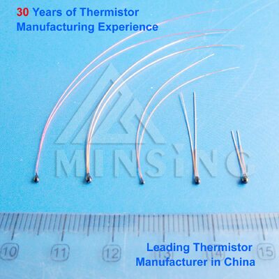 Precision Epoxy-Encapsulated NTC Thermistor dengan kawat timbal enamel