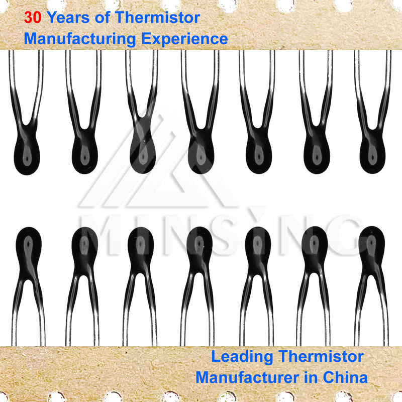 Tipe analog Precision NTC Thermistor Dengan Rentang Resistensi 0,5KΩ-2000KΩ Dan Konstan Waktu Termal ≤10S